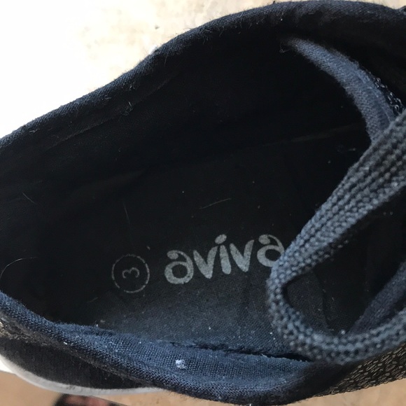 🌹Aviva Girls Black Sequin Sneakers Sz3 XC - Picture 5 of 5